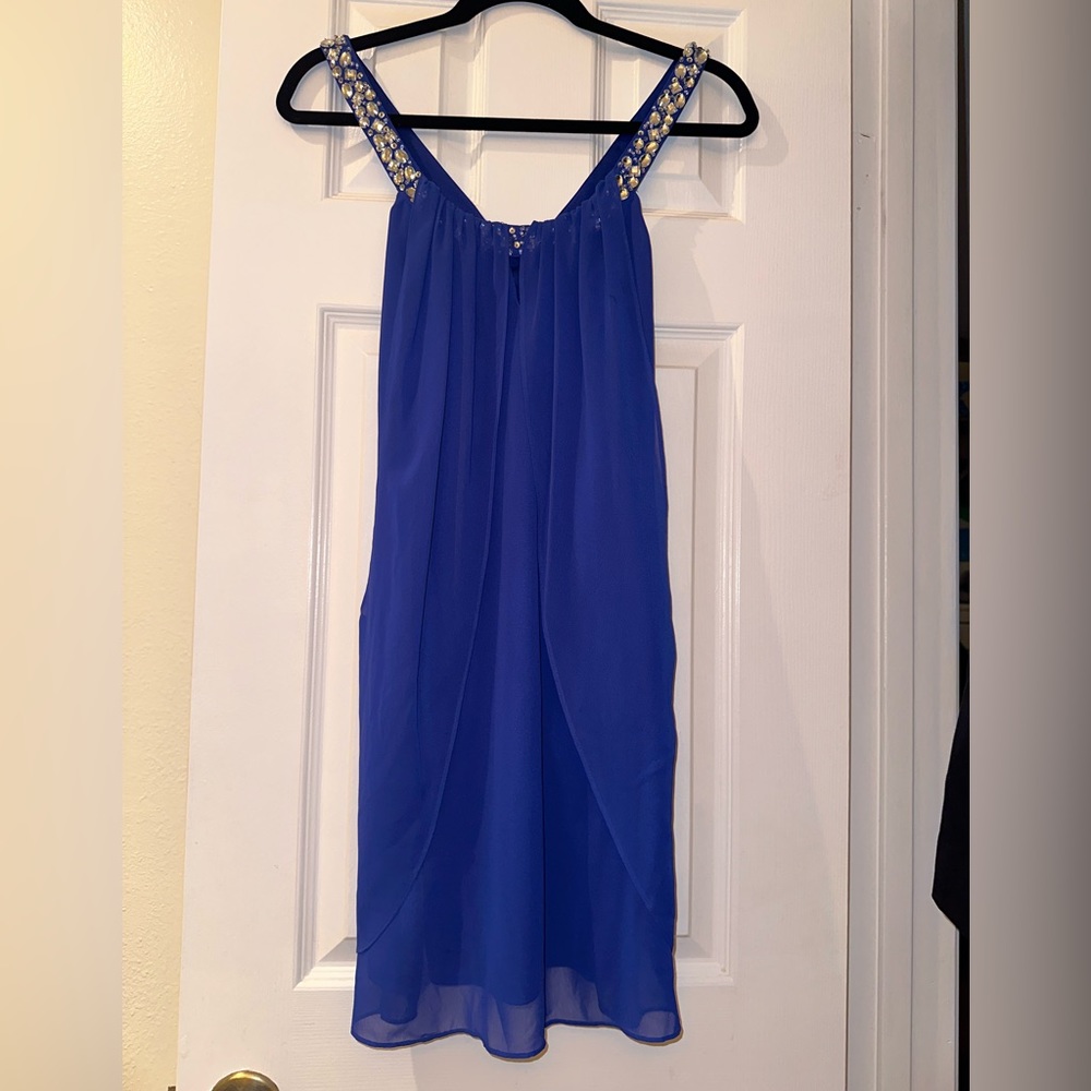 Blue jeweled dress